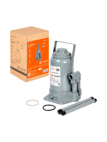 Бутылочный домкрат AIRLINE S 32 т, MIN - 255 мм, MAX - 405 мм AJ-B-32S Бутылочный домкрат AIRLINE S 32 т, MIN - 255 мм, MAX - 405 мм AJ-B-32S