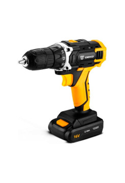 Аккумуляторная дрель-шуруповерт DEKO + набор 63 инструментов в кейсе DKCD16FU-Li 2х1.5 Ач, 16 В, 63 инструмента для дома 063-4099