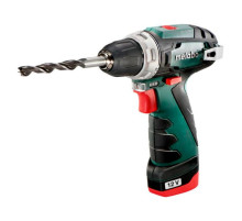 Аккумуляторная дрель-шуруповерт Metabo PowerMaxx BS 12 В, 2х2.0, LC12, патрон, кейс 600984500