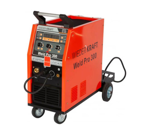 Сварочный инверторный аппарат WIEDERKRAFT 300A 380В MIG/MAG/MMA/Lift TIG горелка 24AK WELD Pro 300