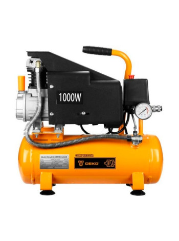 Воздушный поршневой масляный компрессор DEKO DKAC09, 9л ресивер 018-1110