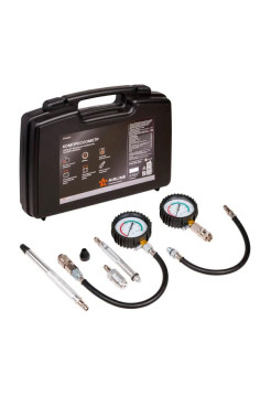Компрессометр для измерения компрессии AIRLINE PRO Бензин+Дизель набор, кейс ATAA011