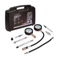 Компрессометр для измерения компрессии AIRLINE PRO Бензин+Дизель ПЛЮС набор, кейс ATAA013
