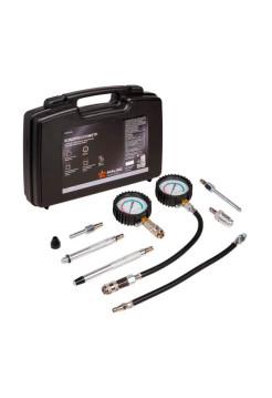 Компрессометр для измерения компрессии AIRLINE PRO Бензин+Дизель ПЛЮС набор, кейс ATAA013