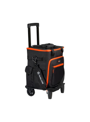 Сумка-холодильник на колесах AIRLINE с телескопической ручкой, 48 л, черный/серый ADCB013