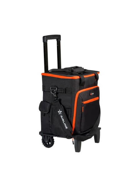 Сумка-холодильник на колесах AIRLINE с телескопической ручкой, 48 л, черный/серый ADCB013