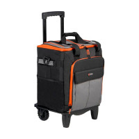 Сумка-холодильник на колесах AIRLINE с телескопической ручкой, 48 л, черный/оранжевый ADCB014