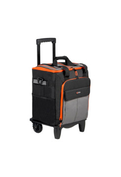 Сумка-холодильник на колесах AIRLINE с телескопической ручкой, 48 л, черный/оранжевый ADCB014