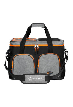 Сумка-холодильник AIRLINE PRO 36 л, 44х33х25 см, черный/серый ADCB004