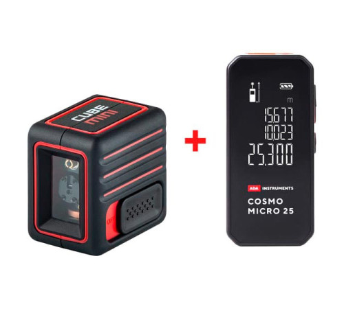 Комплект ADA: уровень Cube Mini Basic Edition + дальномер Cosmo Micro 25 А00690