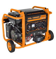 Бензиновый генератор Carver PPG-10000ЕM LT-192FA, 7,0/7,5кВт, 220В, бак 33 л,электростартер, колеса, медь 01.020.00031