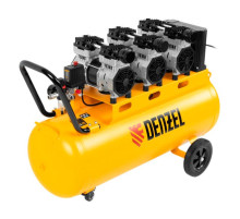 Безмаслянный малошумный компрессор Denzel DLS 2250/100, 2250 Вт, 3x750, 100 л, 410л/мин блок упр 58029