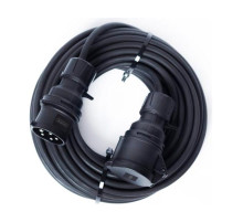 Удлинитель шнур ЭНАРГИТ 380 Вольт (black), кг 5x2,5 (20 метров, 1 розетка - 32а/iec60309, ip 44) КГ525-20-1-44-BLACK
