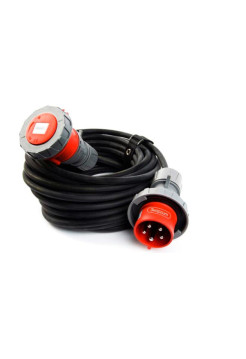 Промышленный шнур удлинитель ЭНАРГИТ 380 Вольт КГ 5x2,5 (30 метров, 1 розетка - 32а/iec60309, ip 67) КГ525-30-1-67