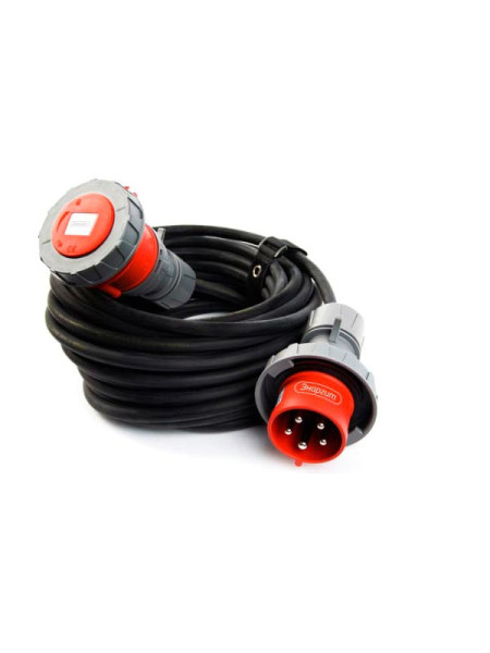Промышленный шнур удлинитель ЭНАРГИТ 380 Вольт КГ 5x2,5 (30 метров, 1 розетка - 32а/iec60309, ip 67) КГ525-30-1-67