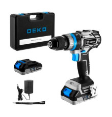 Аккумуляторная ударная дрель-шуруповерт DEKO (3638) DKCID20 бесщеточная, 20 В, 80 Нм, 2х3.0 Ач 063-4421