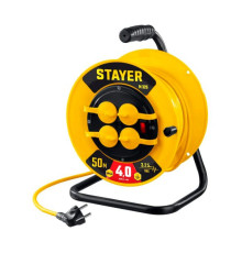 Силовой удлинитель на катушке Stayer ПВС 3x2.5 50м 4000Вт ip44 55064-50