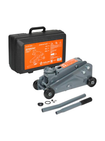 Подкатной домкрат AIRLINE 2.5т компактный в кейсе 367 мм 165 мм 165 мм, MIN - 145 мм, MAX - 395 мм AJ-2.3F-380L