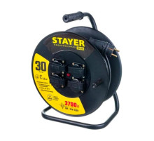 Силовой удлинитель на стальной катушке Stayer Pro 315 кг 3x1.5 30м 55077-30 55077-30_z01