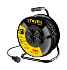 Силовой удлинитель на стальной катушке Stayer Pro 315 кг 3x1.5 50м 55077-50 55077-50_z01