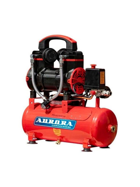 Компрессор Aurora PASSAT-8 BLACK тихий, безмасляный, 8 л, 170л/мин, 0.9 кВт 35008