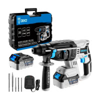 Аккумуляторный перфоратор DEKO DKCH20FU-Li в кейсе + оснастка 5 шт., 20 В, 2x5.0Ач 063-4419