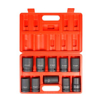 Набор головок ударных 1"DR, 78 мм, 10 предметов, 24-41 мм, пластиковый кейс AIRLINE ATAS081