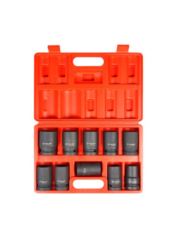 Набор головок ударных 1"DR, 78 мм, 10 предметов, 24-41 мм, пластиковый кейс AIRLINE ATAS081