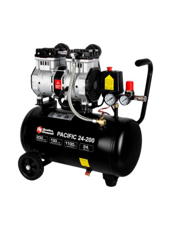 Безмасляный поршневой компрессор QUATTRO ELEMENTI PACIFIC 24-200 200 л/мин, 24л, 1,2 л.с, 8 бар 915-335
