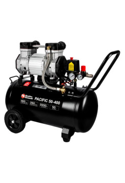 Безмасляный поршневой компрессор QUATTRO ELEMENTI PACIFIC 50-400 400 л/мин, 50 л, 3 л.с, 8 бар 915-359