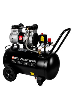 Безмасляный поршневой компрессор QUATTRO ELEMENTI PACIFIC 50-280 280 л/мин, 50 л, 2.5 л.с, 8 бар 915-342