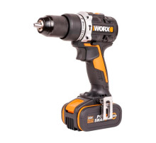 Ударная аккумуляторная дрель-шуруповерт WORX 60 Нм, 20 В, бесщеточная, 4 Ач x 2, ЗУ 2 А, кейс WX352.1