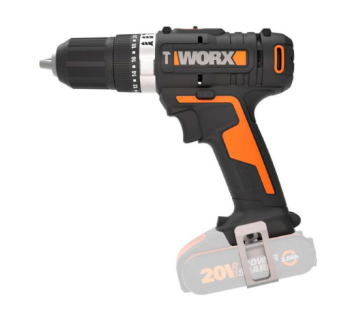 Ударная аккумуляторная дрель-шуруповерт WORX 50 Нм, 20 В, без АКБ и ЗУ WX370.9