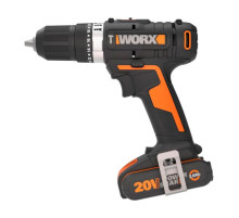 Ударная аккумуляторная дрель-шуруповерт WORX 50 Нм, 20 В, 2 Ач x 2, ЗУ 2 А, кейс WX370