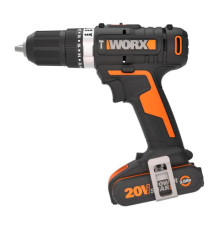Ударная аккумуляторная дрель-шуруповерт WORX 50 Нм, 20 В, 2 Ач x 2, ЗУ 2 А, кейс WX370