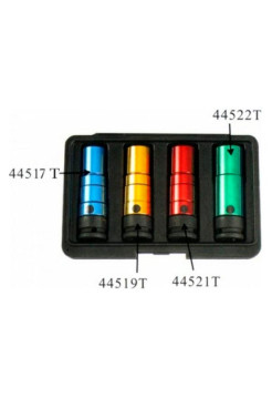 Набор тонкостенных колёсных головок, 4 шт. FORCE 4045