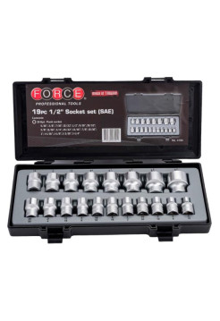 Набор 6 гранных дюймовых головок 1/2" FORCE 4194