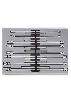 Набор карданных торцевых ключей на Т-обр. удлинителе FORCE 8 пр 50816