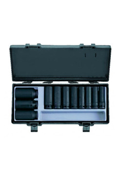 Набор ударных шестигранных головок 1/2", L=85 мм, 11 шт. FORCE 4119