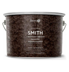 Быстросохнущая краска по металлу Elcon Smith с молотковым эффектом черная 10кг 00-00002848