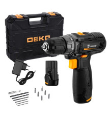 Аккумуляторная дрель-шуруповерт DEKO GCD12DU3 SET3 в кейсе + оснастка 13 шт, 12В, 1.5 А·ч 063-4097