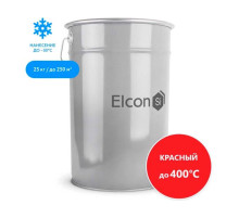 Термостойкая кремнийорганическая эмаль Elcon Max Therm красная, 400 градусов, 25 кг 00-00000027