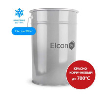 Термостойкая кремнийорганическая эмаль Elcon Max Therm красно-коричневая, 700 градусов, 25 кг 00-00003970