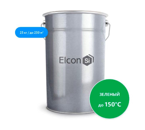 Эмаль Elcon ОС-12-03 зеленая, до 150 градусов, 25 кг 00-00002106