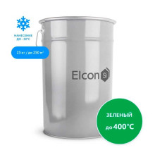 Термостойкая кремнийорганическая эмаль Elcon Max Therm зеленая, 700 градусов, 25 кг 00-00003969