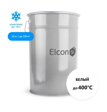 Термостойкая кремнийорганическая эмаль Elcon Max Therm белая, 400 градусов, 25 кг 00-00000021