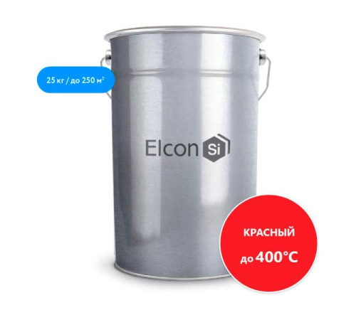 Термостойкая эмаль Elcon КО-8101 красная, 400 градусов, 25 кг 00-00000440