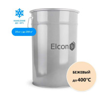 Термостойкая кремнийорганическая эмаль Elcon бежевая, 400 градусов, 25 кг 00-00000024