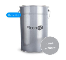 Термостойкая эмаль Elcon КО-8104 серая, 200 градусов, 25 кг 00-00003983