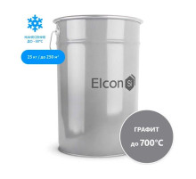 Термостойкая кремнийорганическая эмаль Elcon Max Therm графит, 700 градусов, 25 кг 00-00000009
